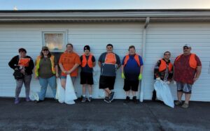 Port Ann Wesleyan youth group cleans litter from Troxelville Road